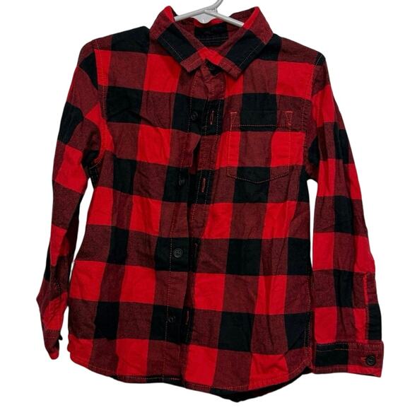 Cat & Jack 5T Red Plaid Flannel - Picture 1 of 3